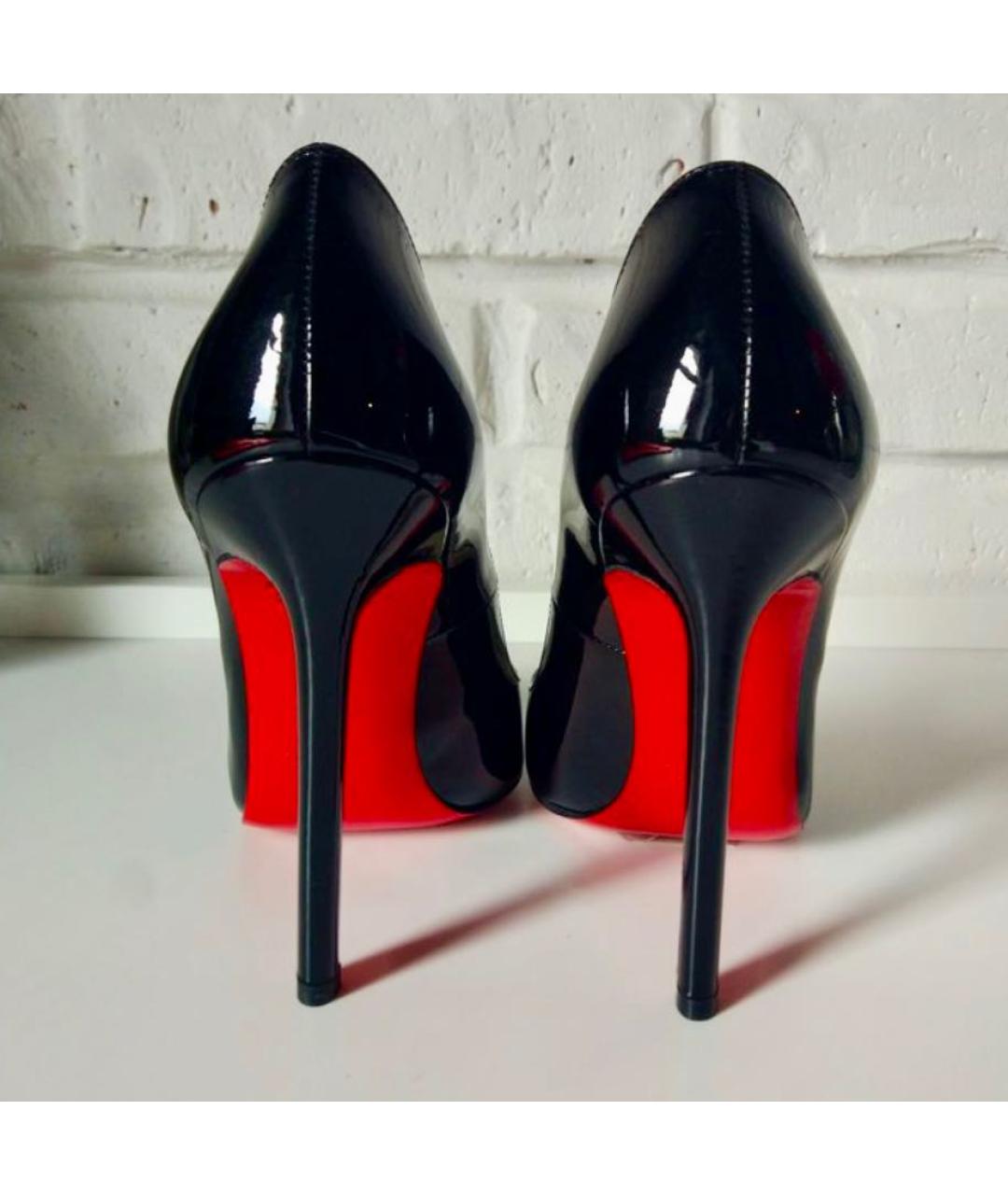 CHRISTIAN LOUBOUTIN Черные туфли из лакированной кожи, фото 2
