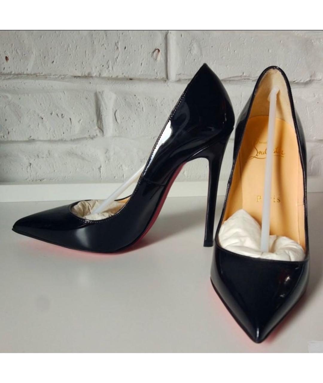 CHRISTIAN LOUBOUTIN Черные туфли из лакированной кожи, фото 3