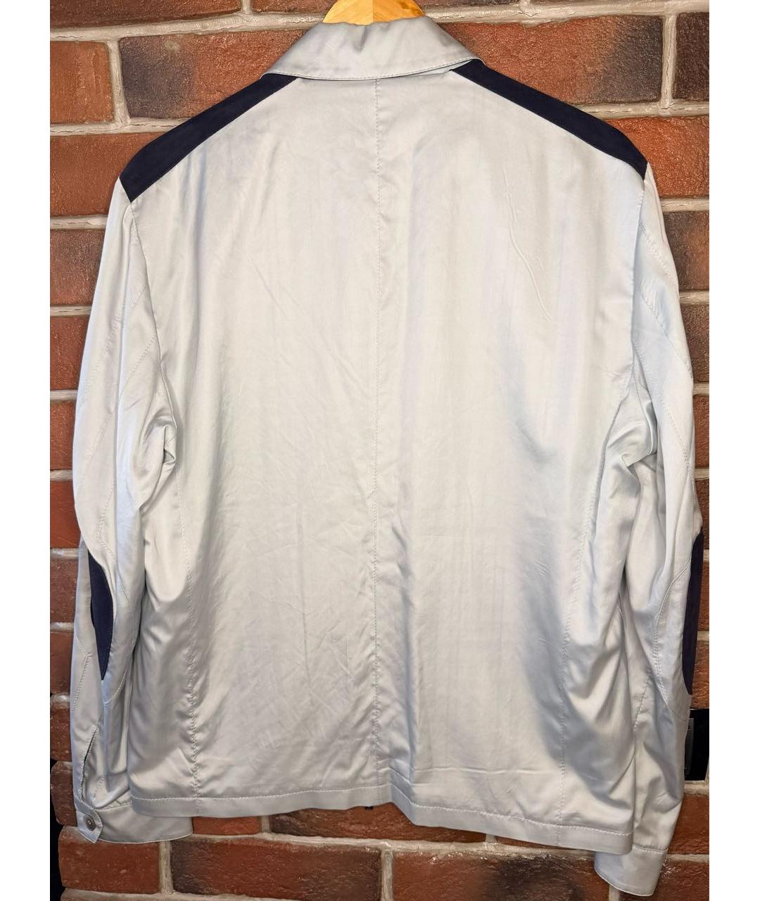 KITON Серая шелковая куртка, фото 3