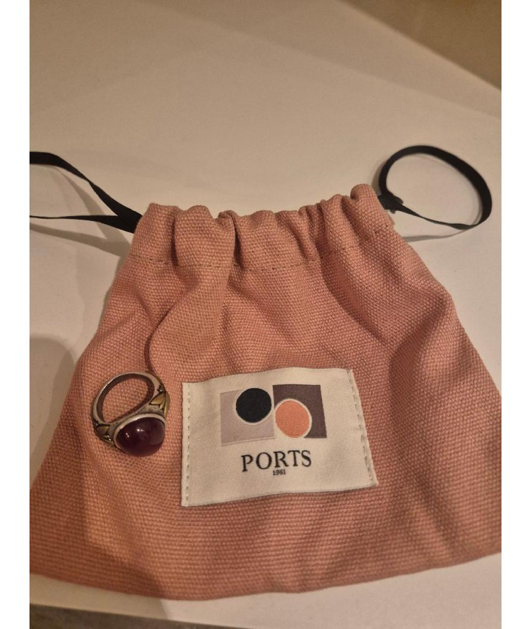 PORTS 1961 Бордовое металлическое кольцо, фото 4