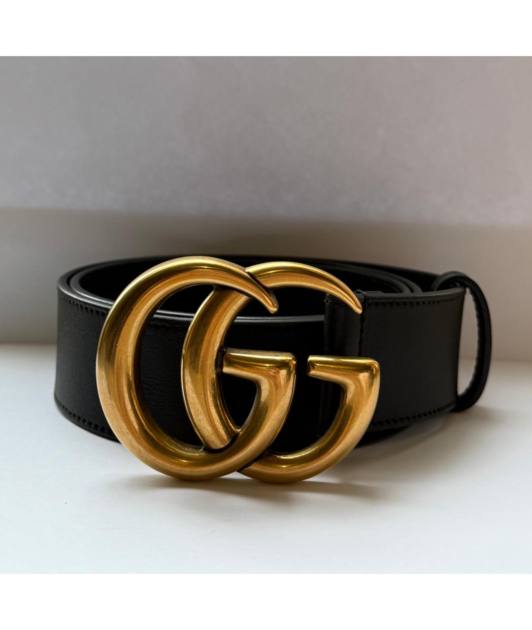 GUCCI Черный кожаный ремень, фото 4