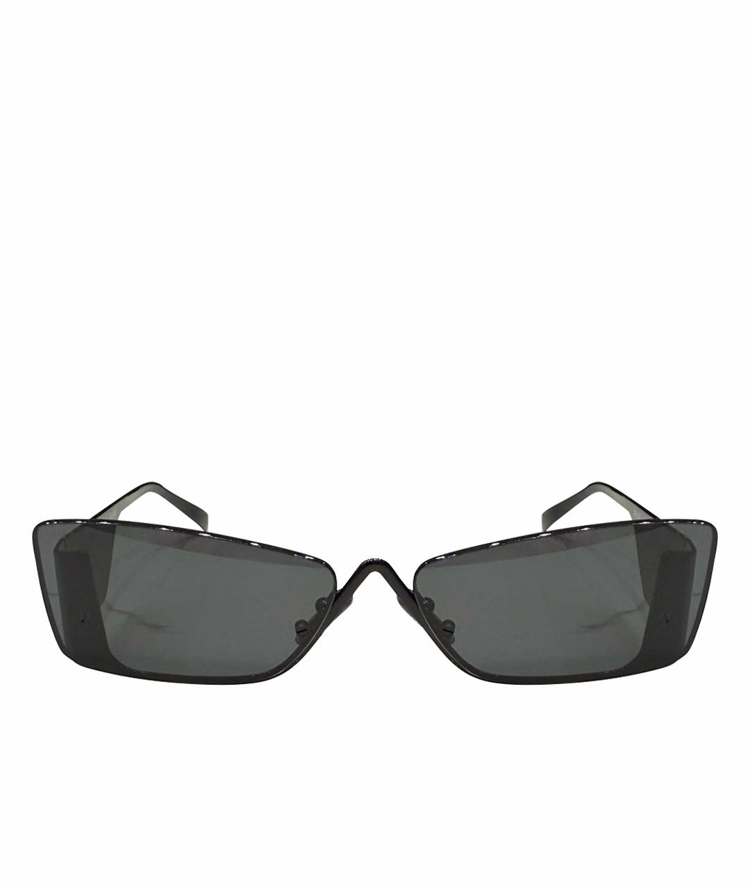 PRADA Черные металлические солнцезащитные очки, фото 1