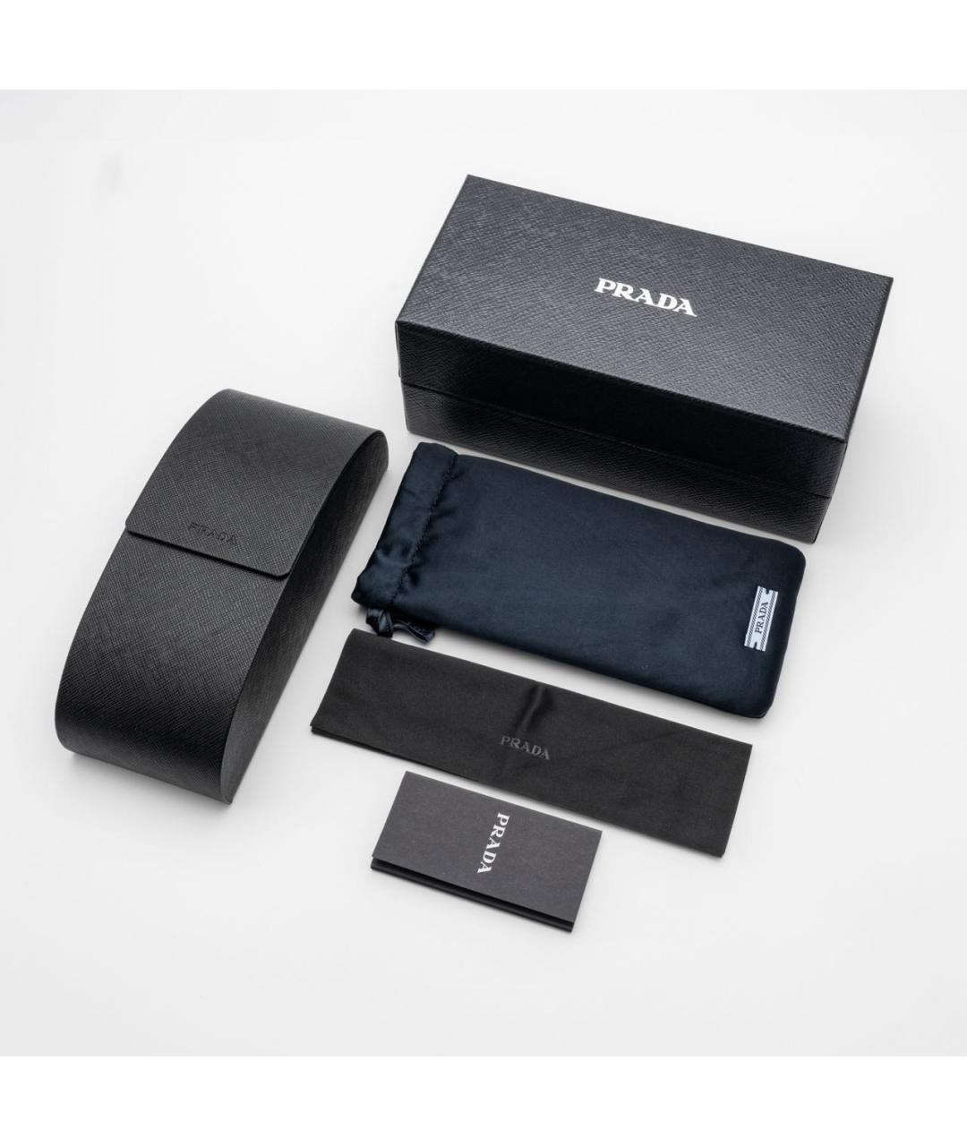 PRADA Черные пластиковые солнцезащитные очки, фото 4