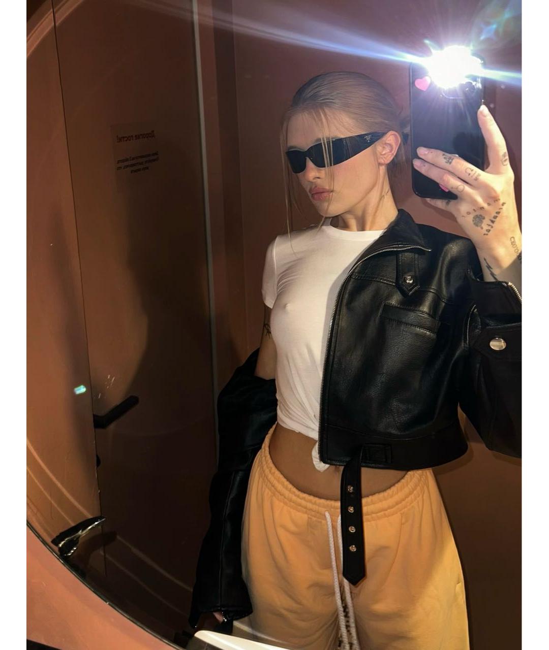 PRADA Черные пластиковые солнцезащитные очки, фото 6