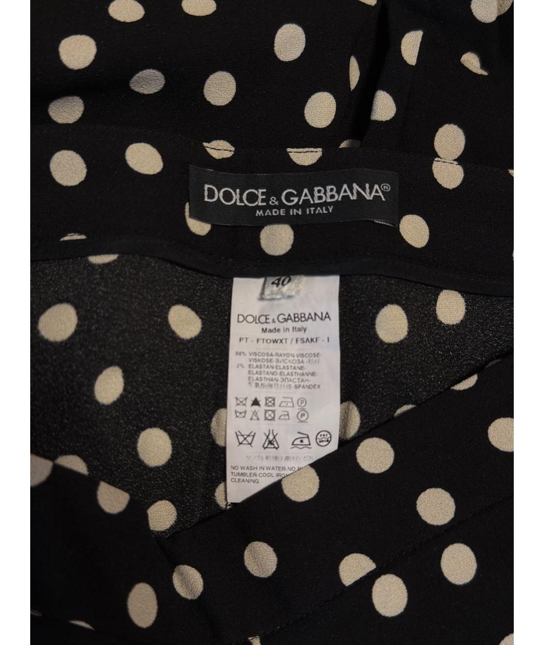 DOLCE&GABBANA Мульти вискозные брюки узкие, фото 2