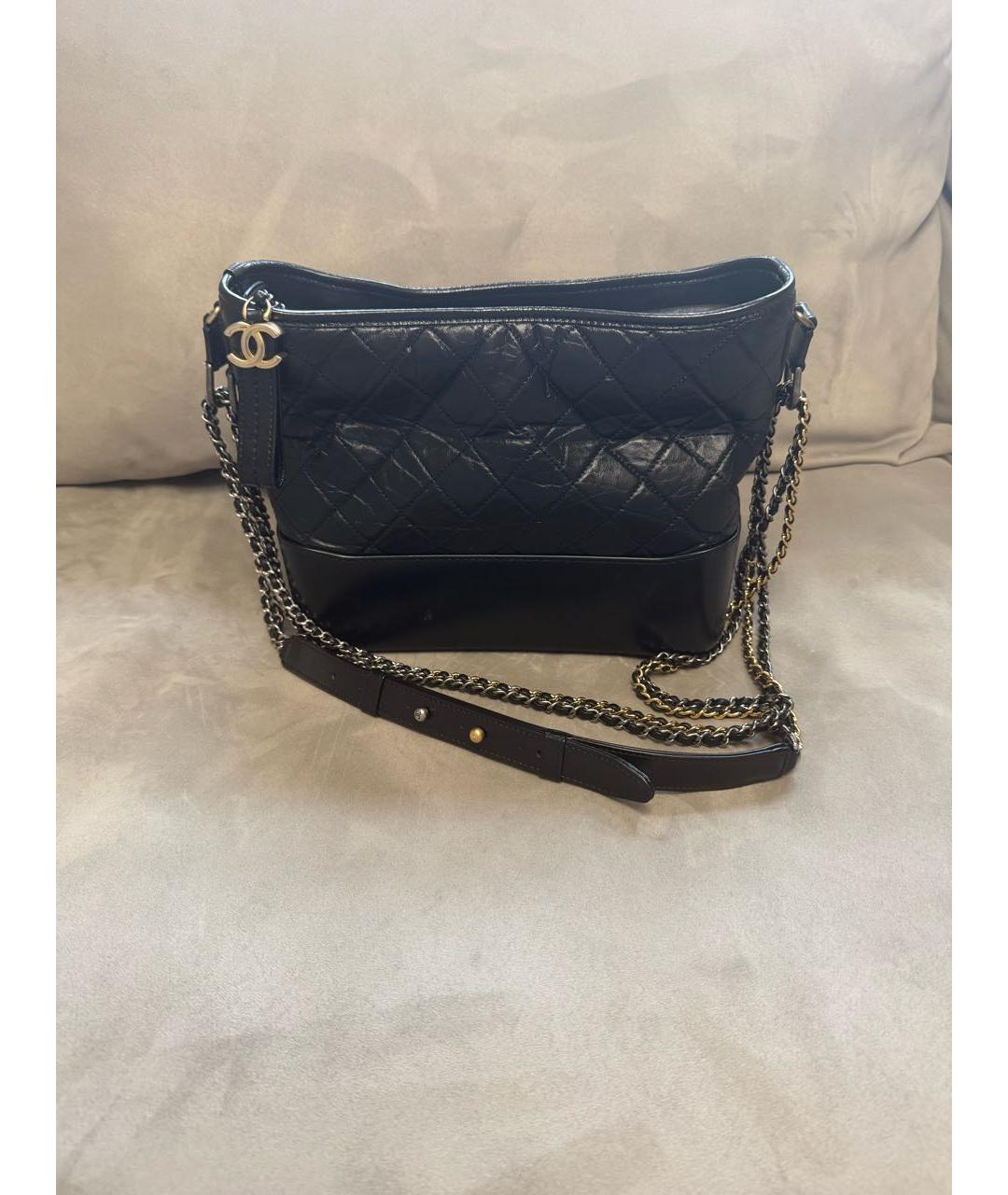 CHANEL Черная кожаная сумка тоут, фото 5