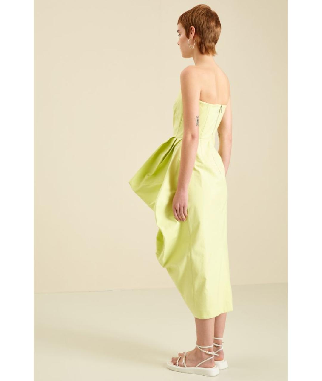 SPORTMAX Зеленый хлопковый сарафан, фото 5