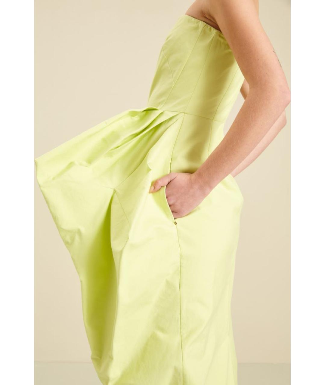 SPORTMAX Зеленый хлопковый сарафан, фото 4