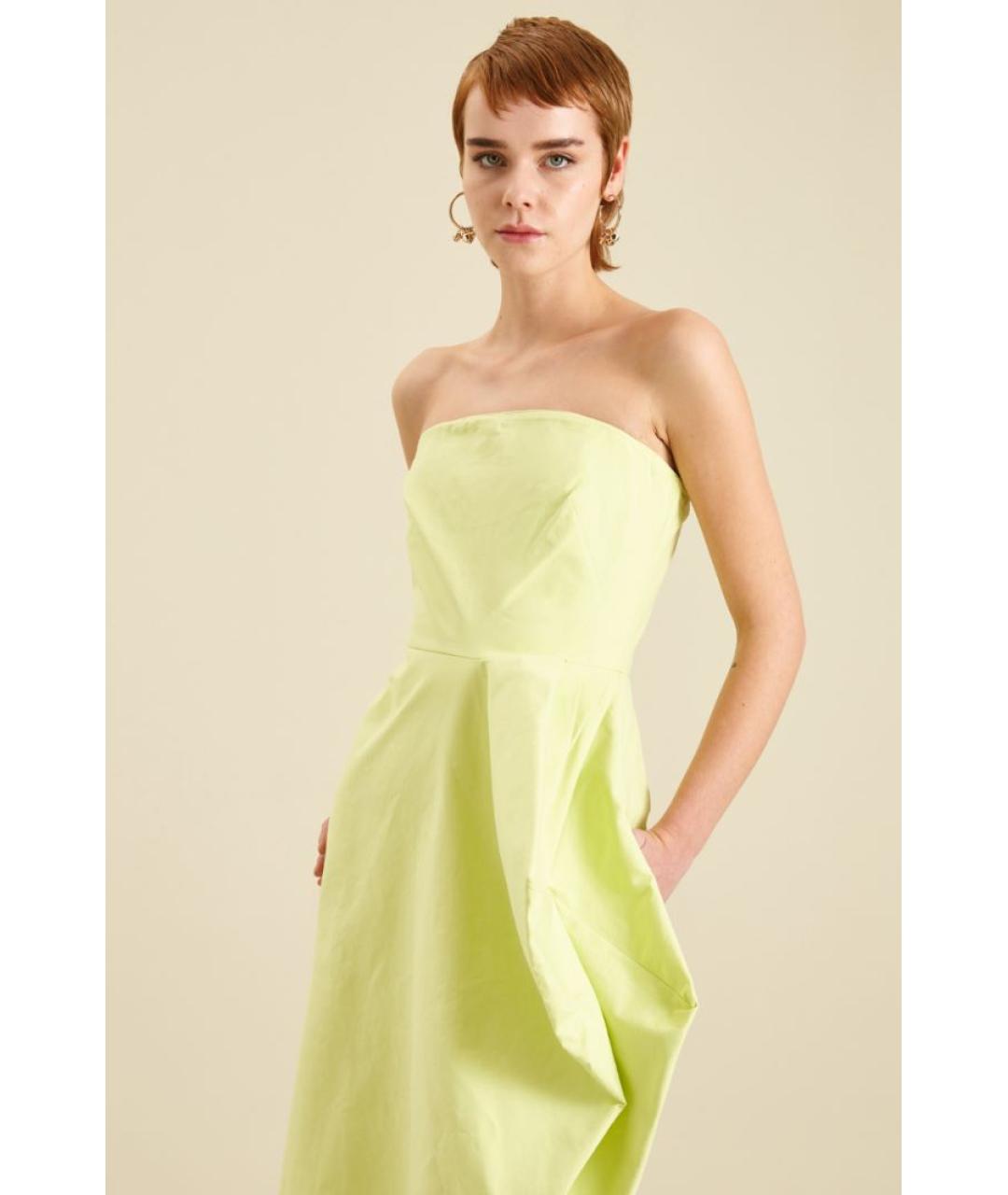 SPORTMAX Зеленый хлопковый сарафан, фото 3