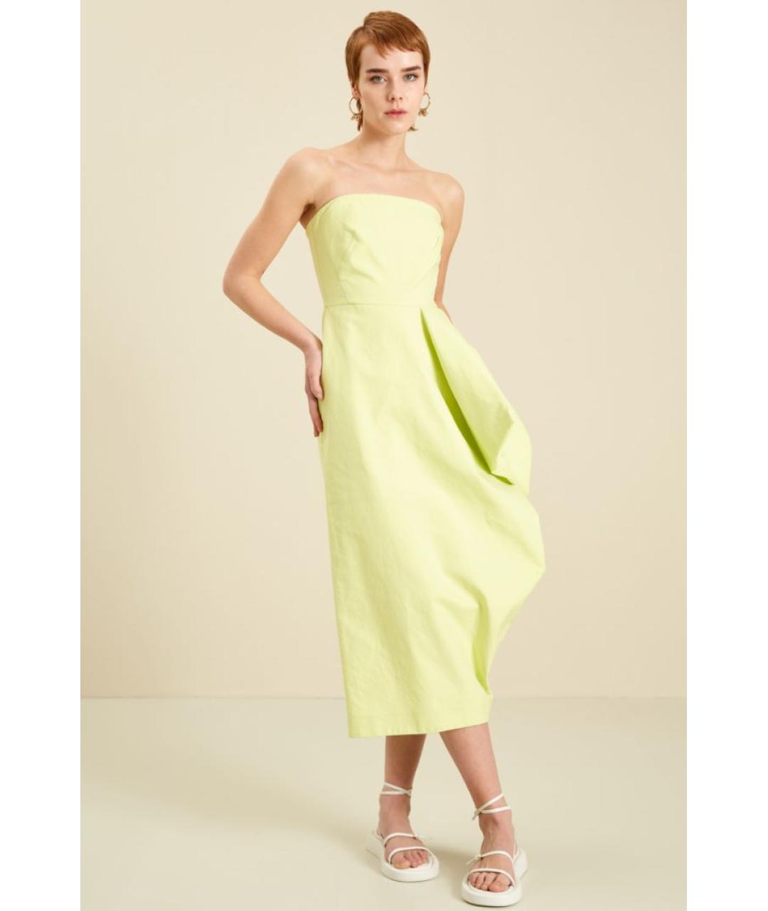 SPORTMAX Зеленый хлопковый сарафан, фото 2