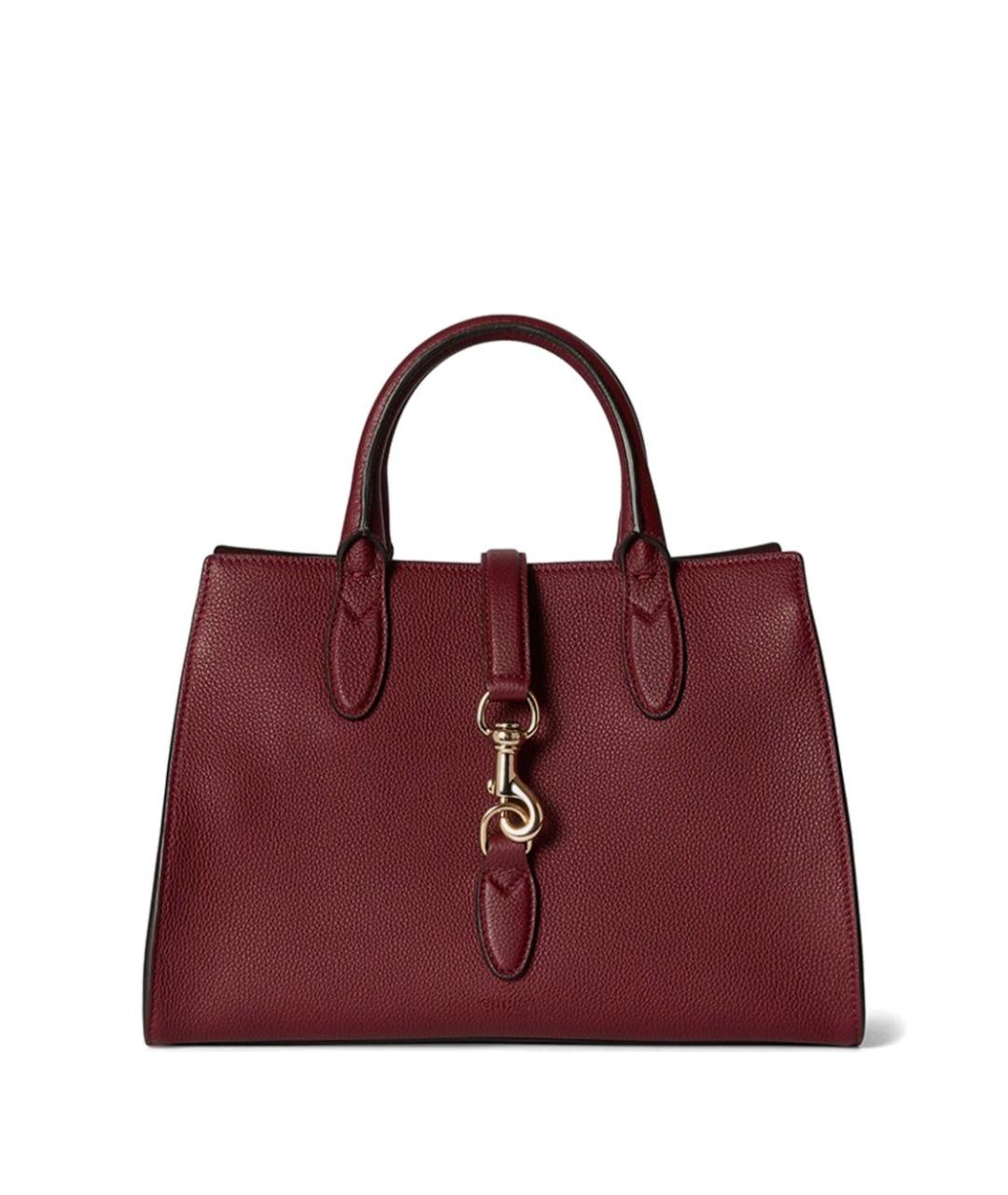 GUCCI Бордовая кожаная сумка тоут, фото 1