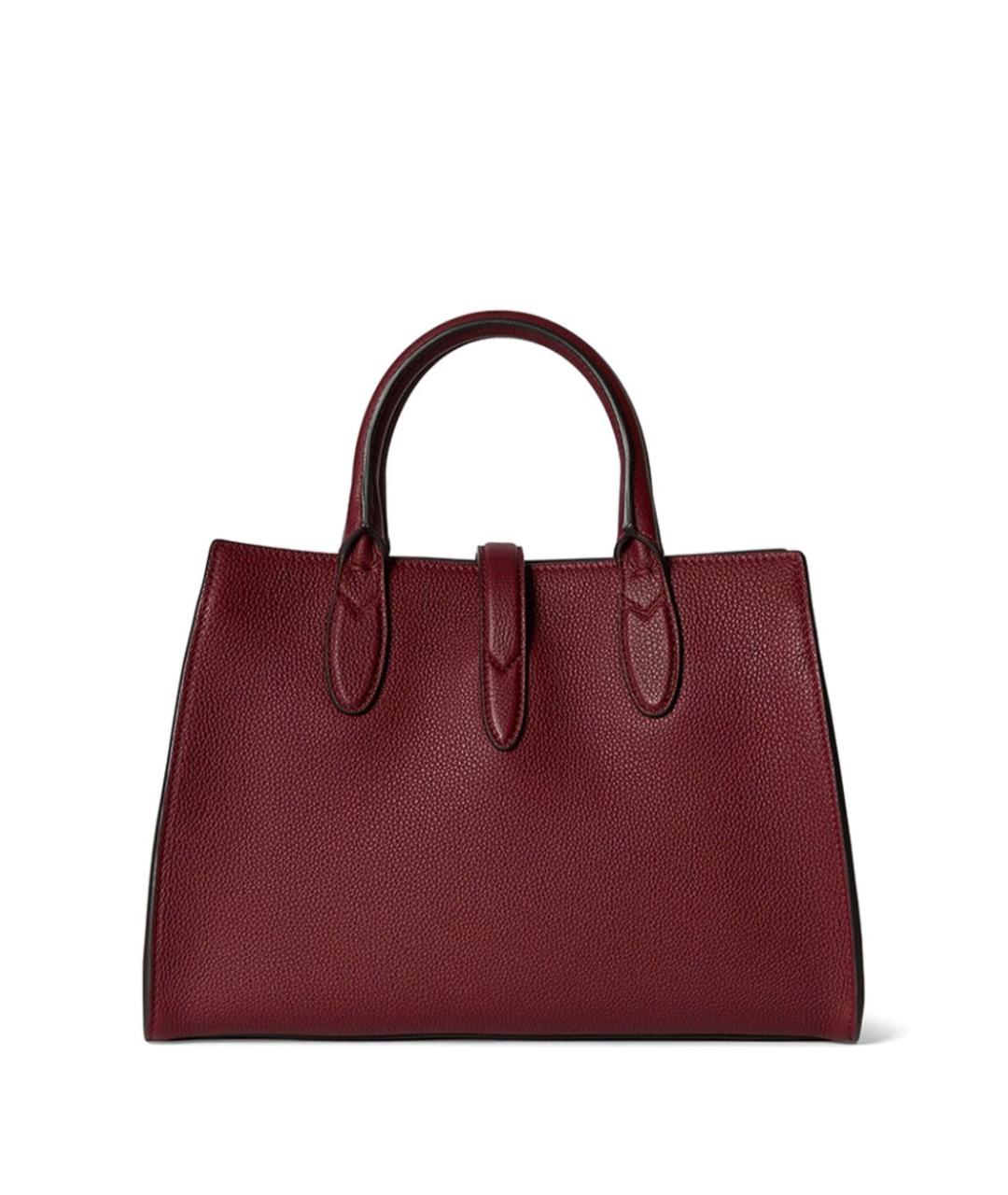 GUCCI Бордовая кожаная сумка тоут, фото 3