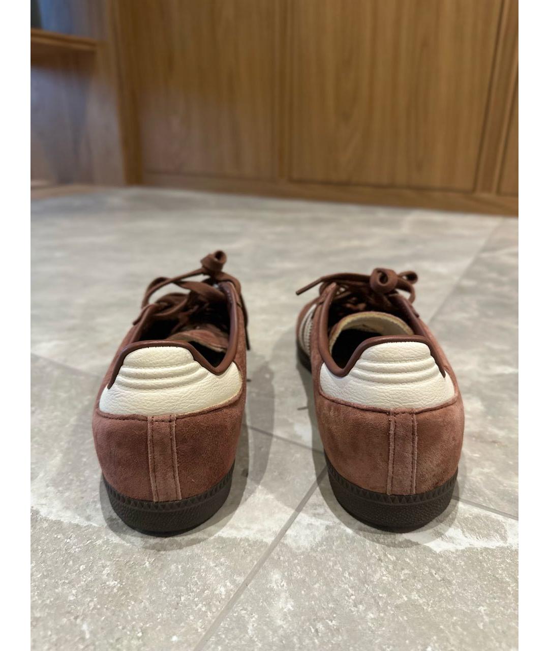 ADIDAS Коричневые замшевые низкие кроссовки / кеды, фото 4