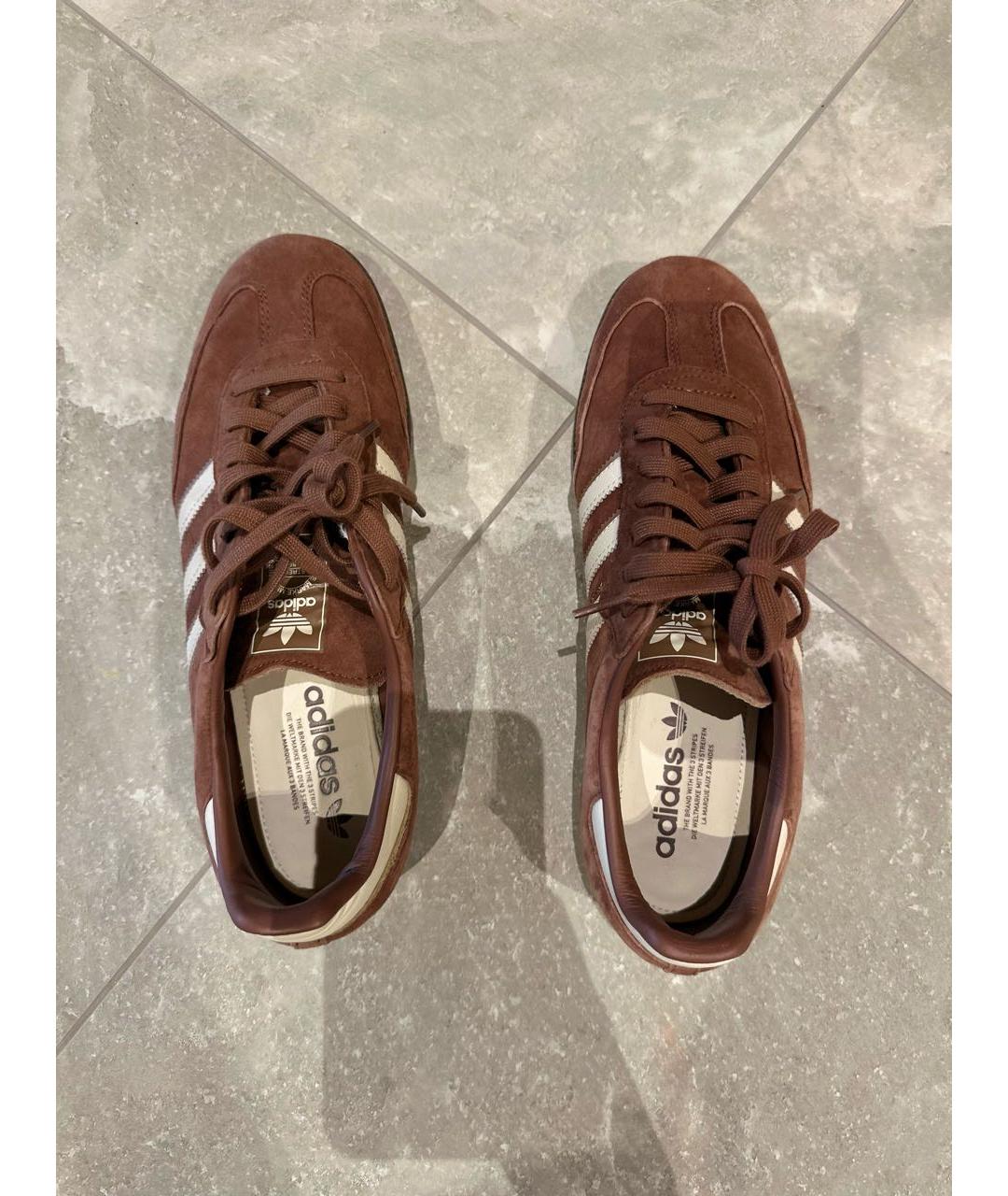 ADIDAS Коричневые замшевые низкие кроссовки / кеды, фото 3