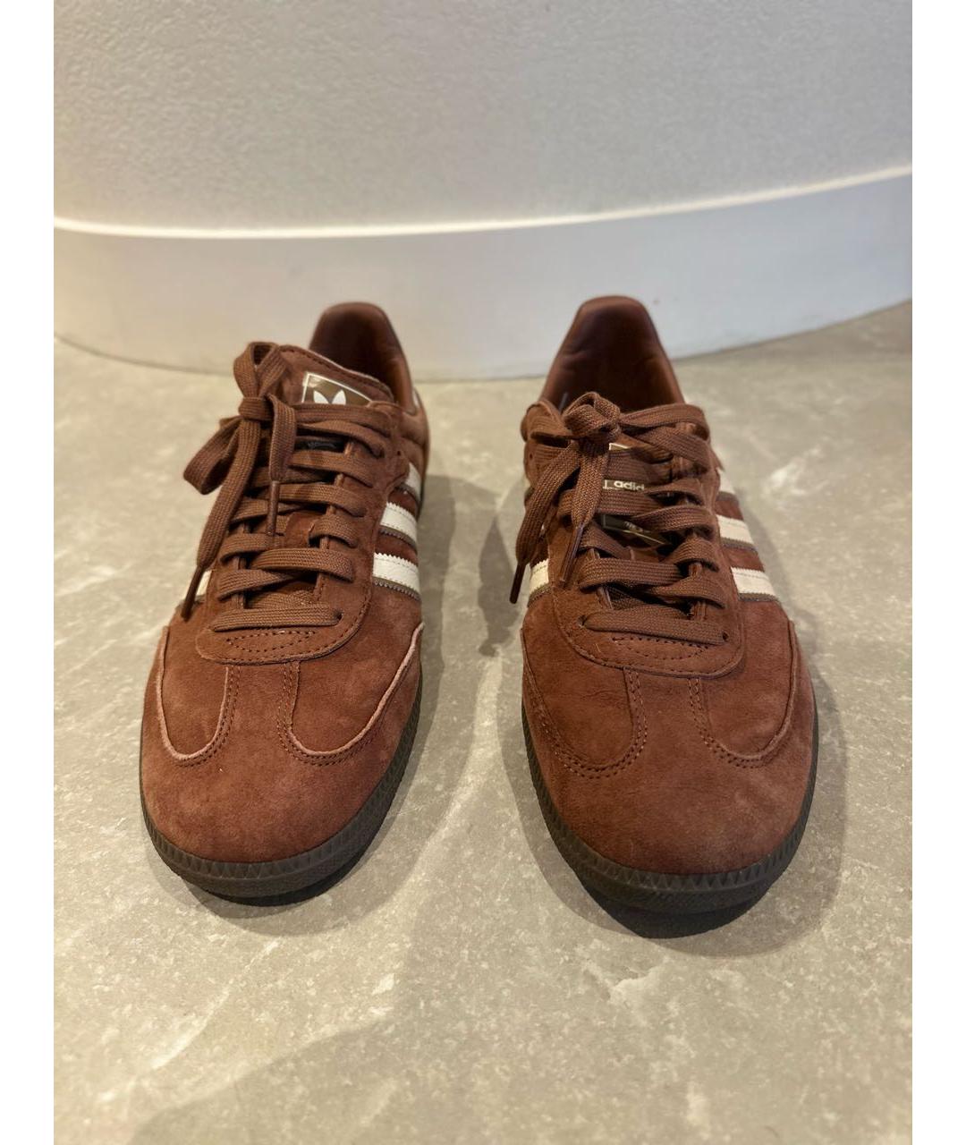 ADIDAS Коричневые замшевые низкие кроссовки / кеды, фото 2