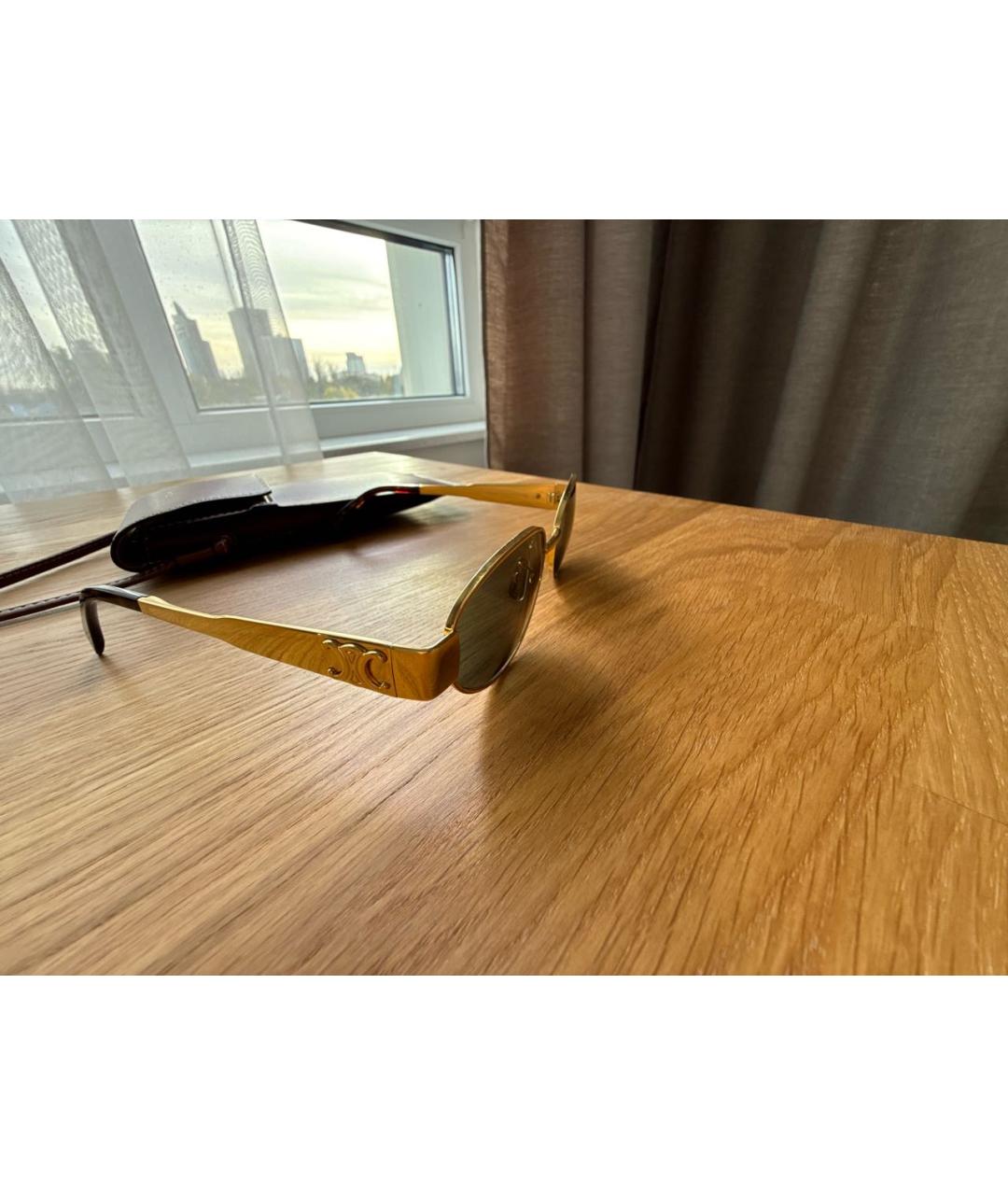 CELINE Черные металлические солнцезащитные очки, фото 2