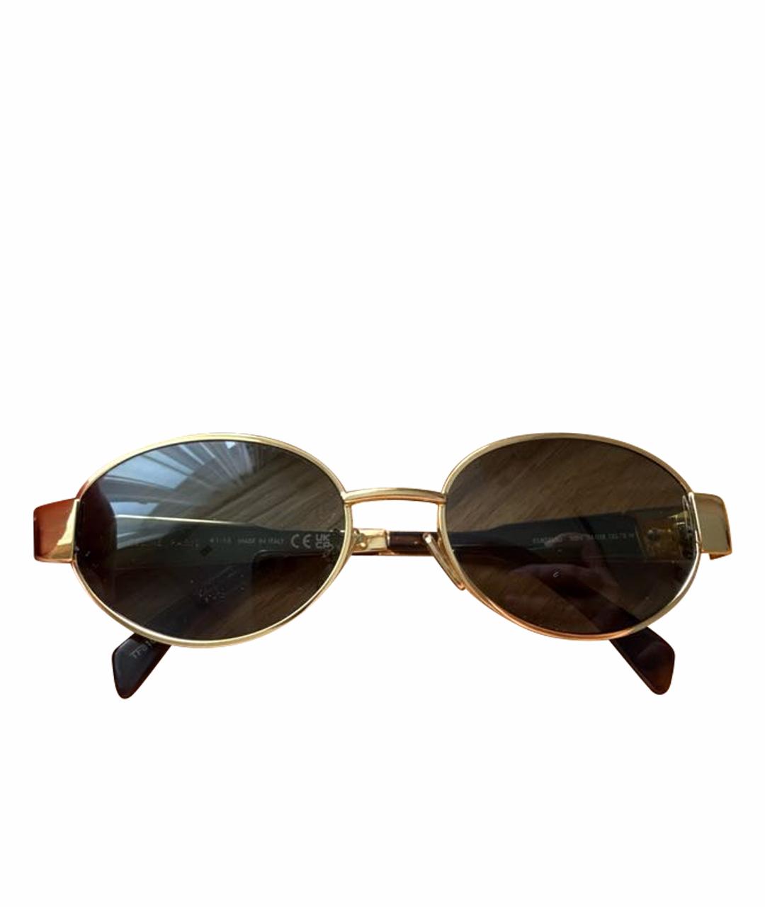 CELINE Черные металлические солнцезащитные очки, фото 1