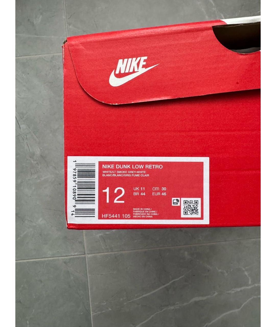 NIKE Серые кожаные низкие кроссовки / кеды, фото 6