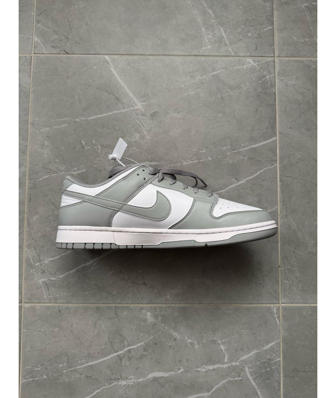 NIKE Серые кожаные низкие кроссовки / кеды, фото 8