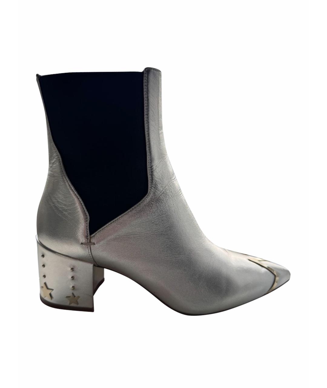 ELISABETTA FRANCHI Золотые кожаные полусапоги, фото 1