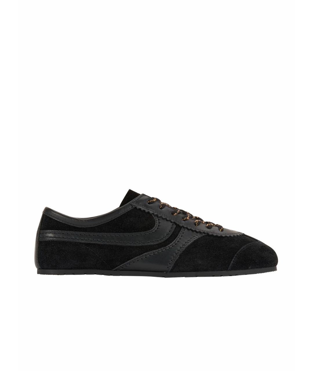 DRIES VAN NOTEN Черные замшевые кеды, фото 4