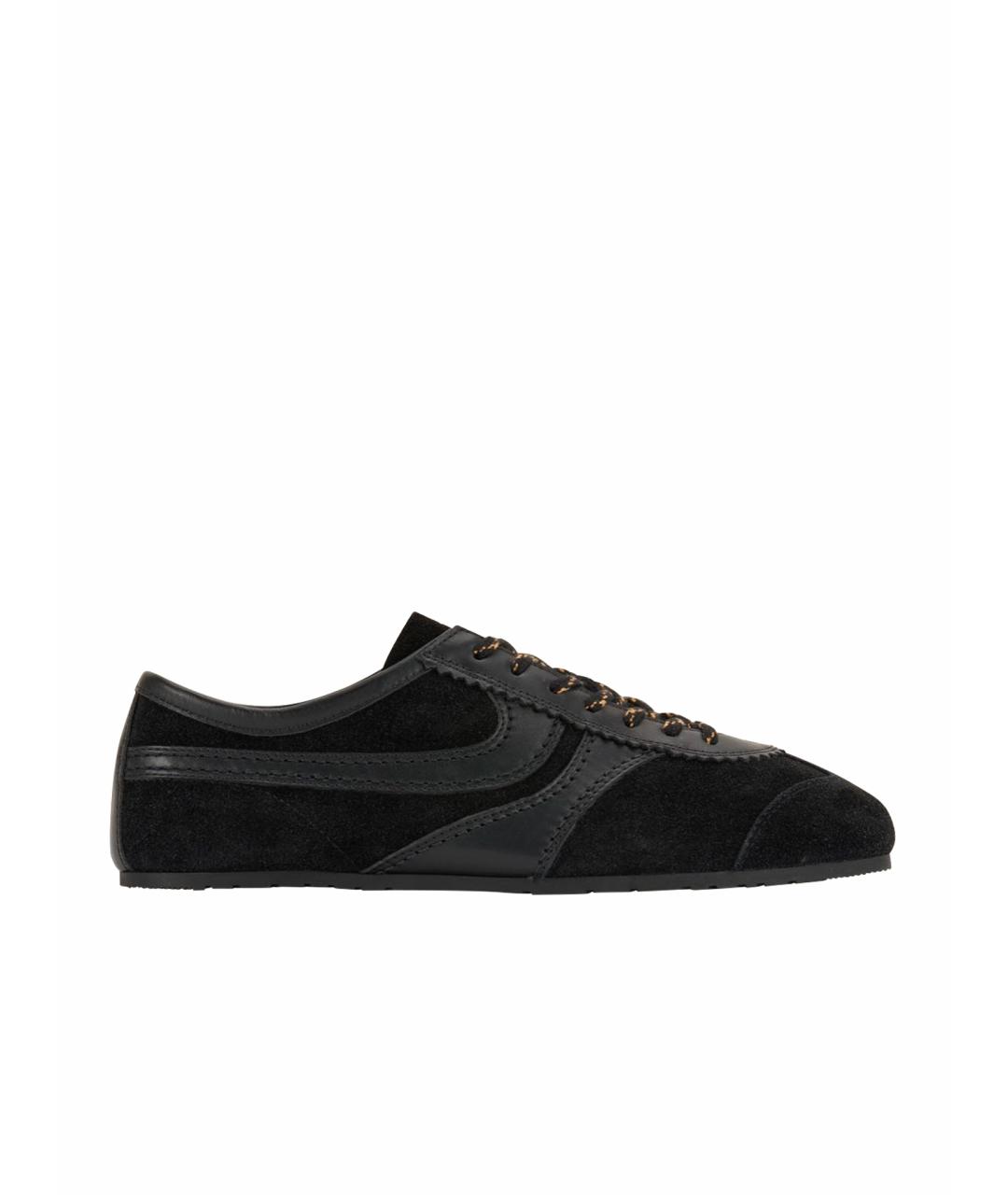 DRIES VAN NOTEN Черные замшевые кеды, фото 1