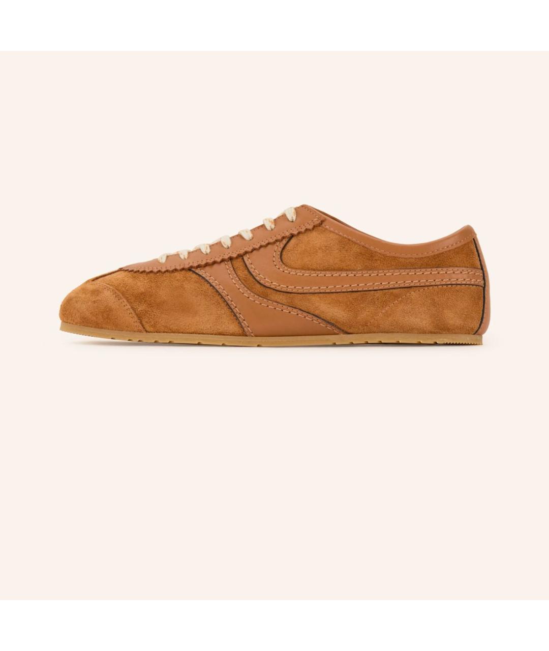 DRIES VAN NOTEN Коричневые замшевые кеды, фото 3