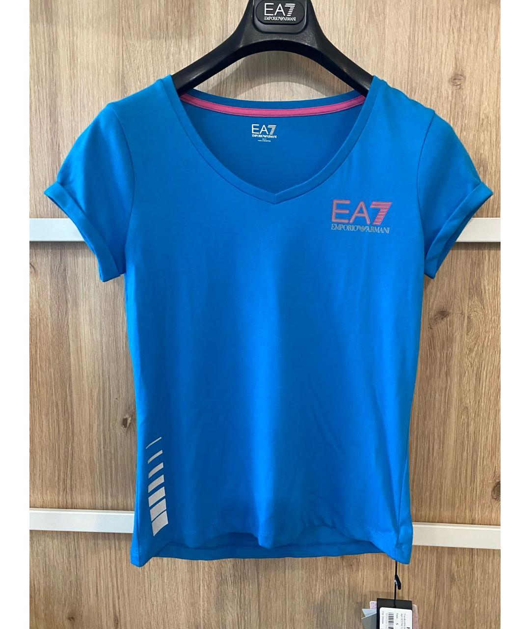 EA7 Синяя футболка, фото 4