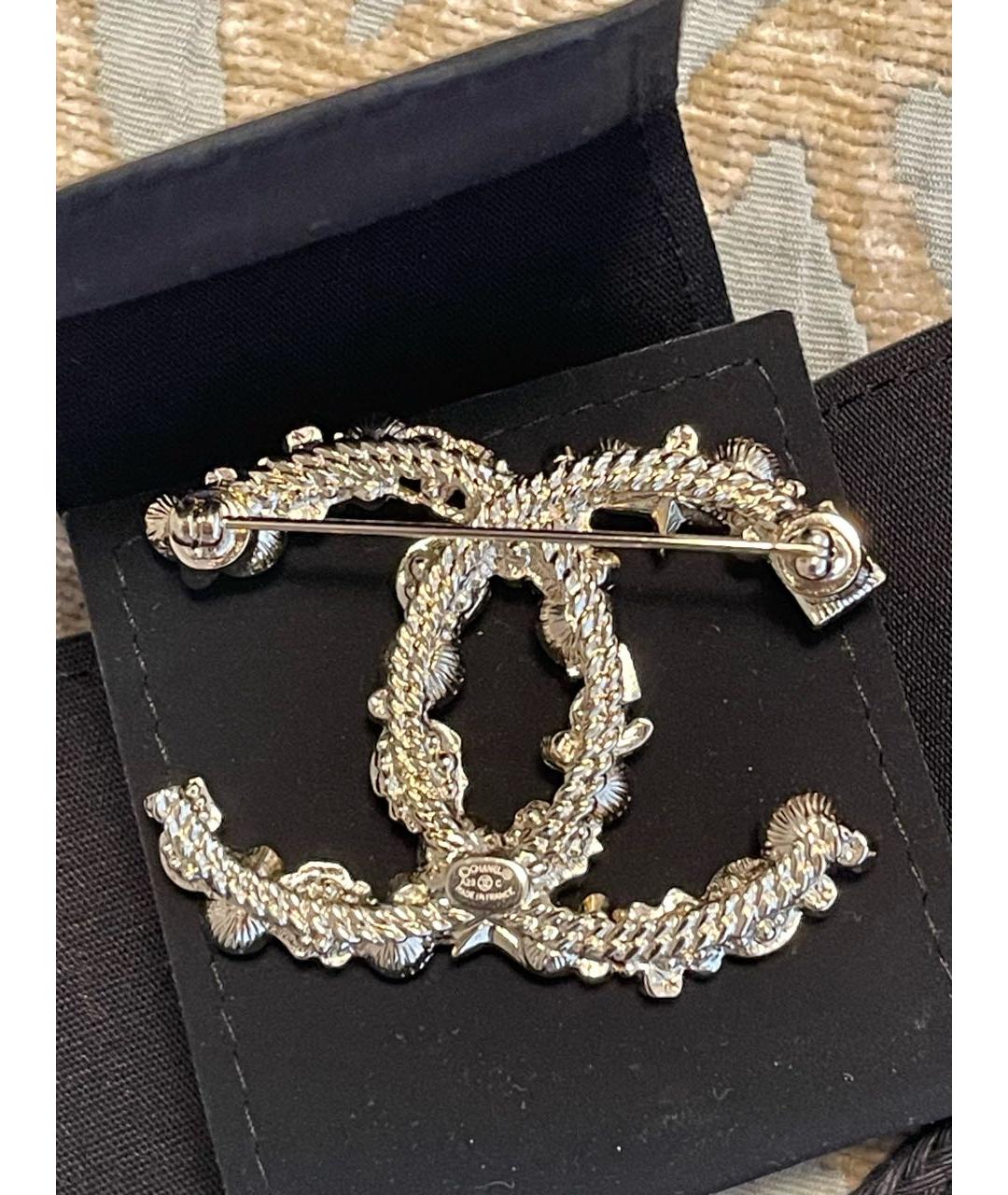 CHANEL Золотая металлическая булавка / брошь, фото 2