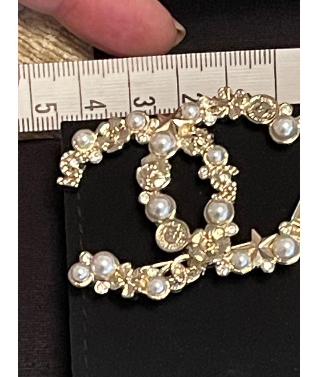 CHANEL Золотая металлическая булавка / брошь, фото 5