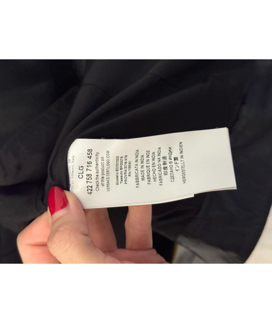 VERSUS VERSACE Черная кожаная куртка, фото 4