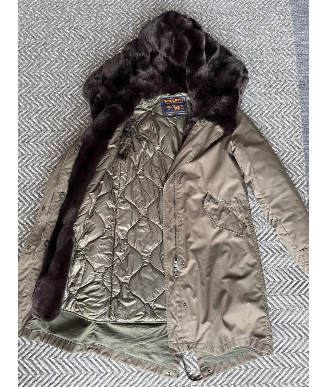 WOOLRICH Хаки полиамидовая парка, фото 7