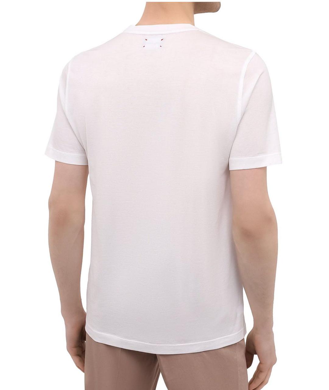 KITON Белая хлопковая футболка, фото 3