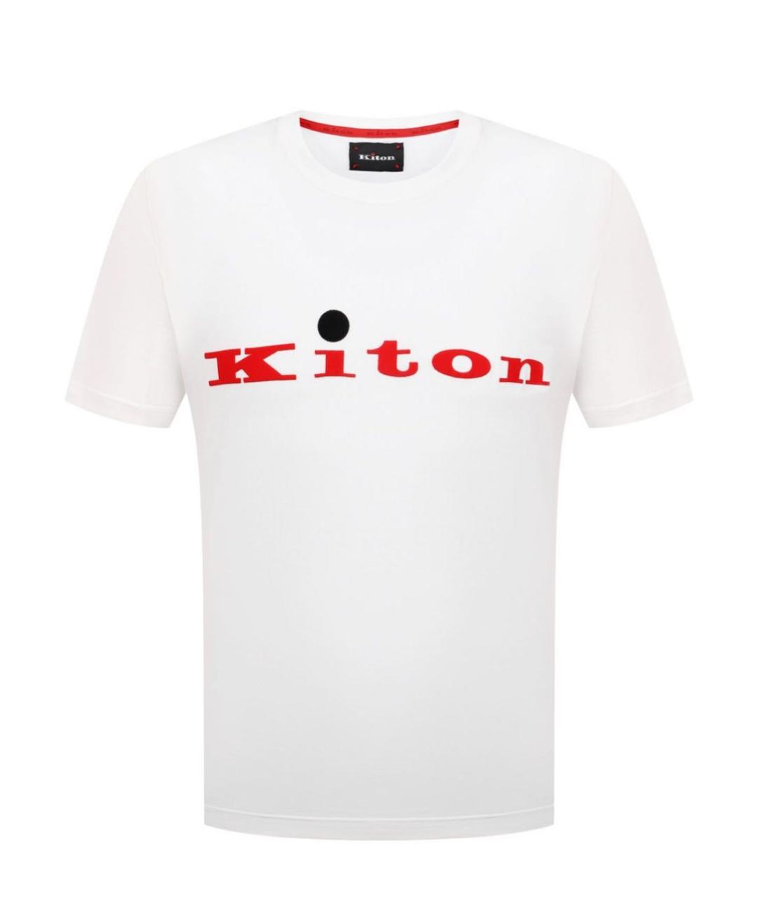 KITON Белая хлопковая футболка, фото 1