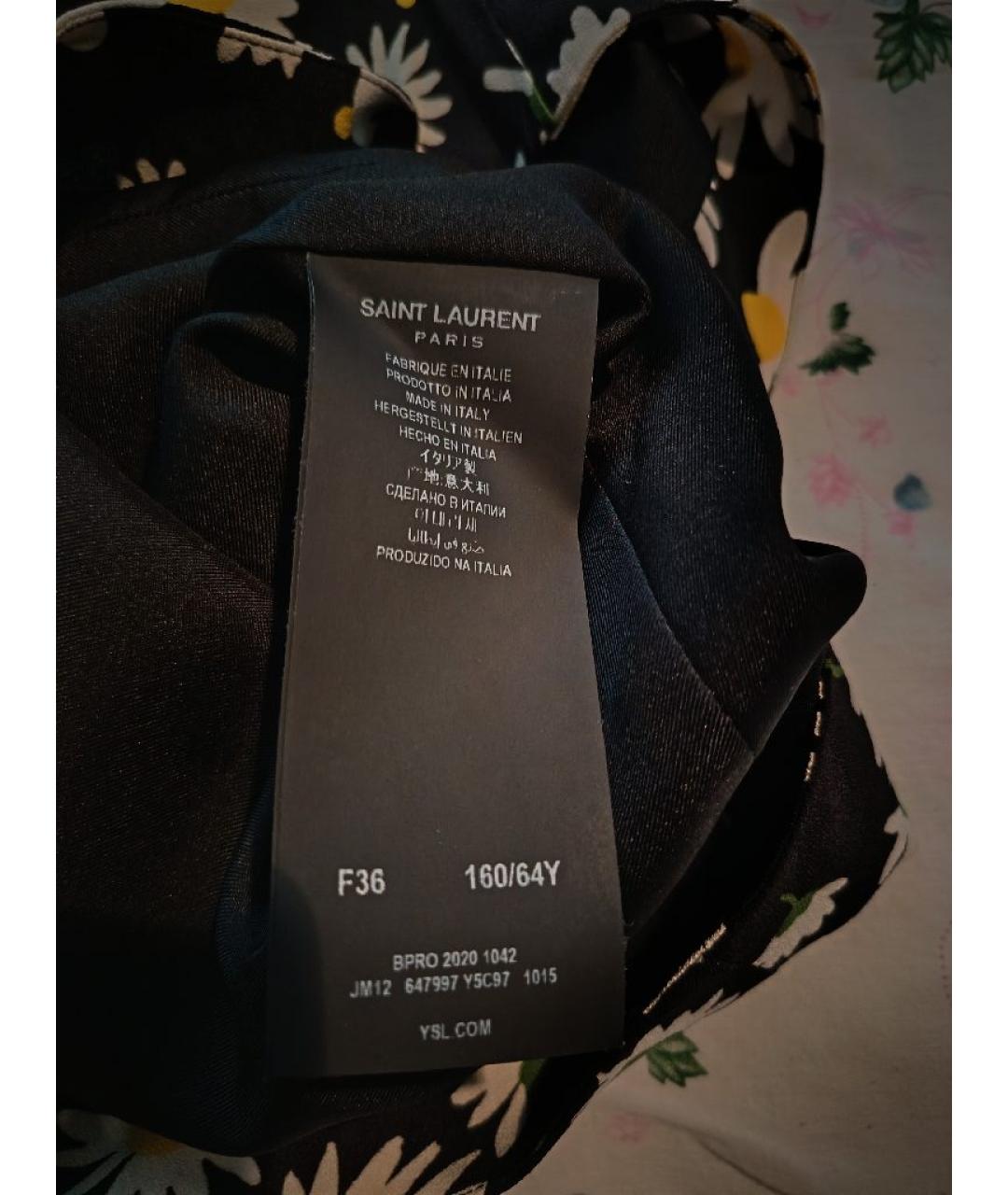 SAINT LAURENT Черная вискозная юбка мини, фото 6