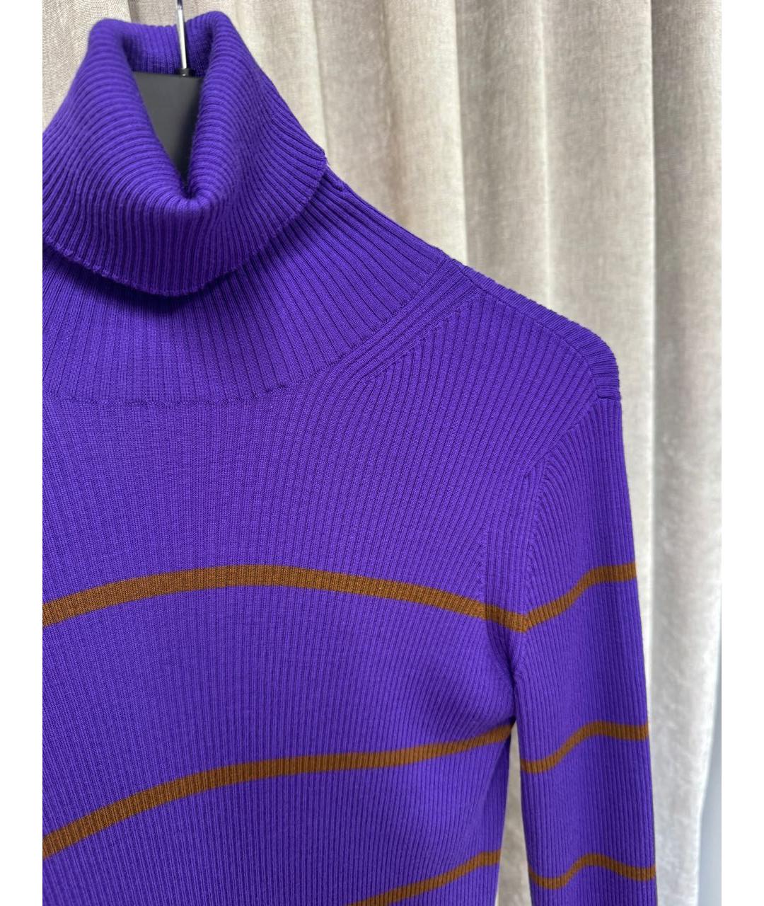 FENDI Фиолетовая вискозная водолазка, фото 4