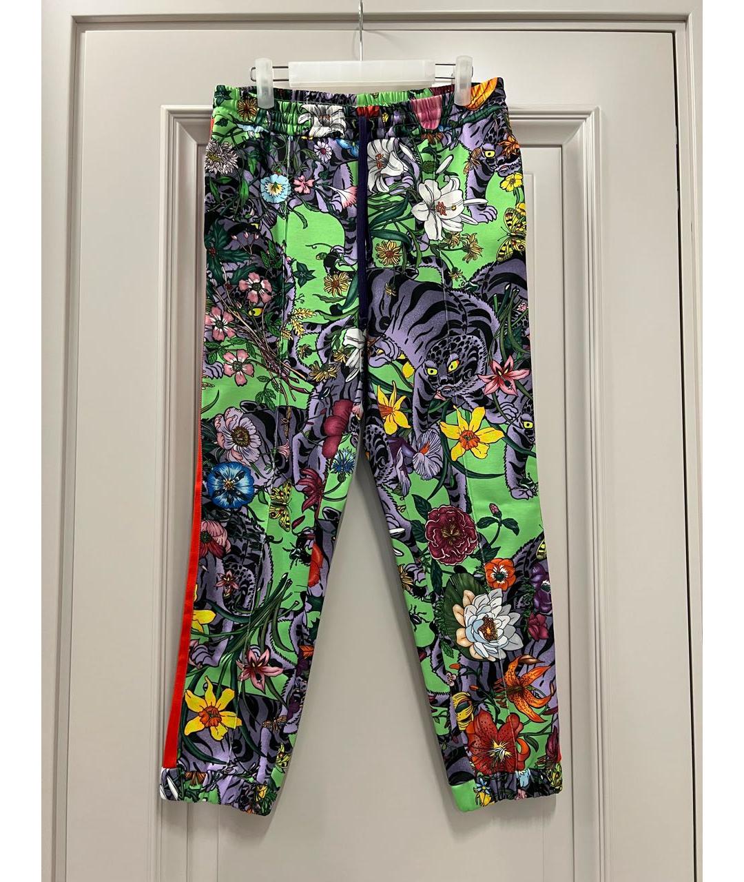 GUCCI Мульти полиэстеровые спортивные брюки и шорты, фото 7
