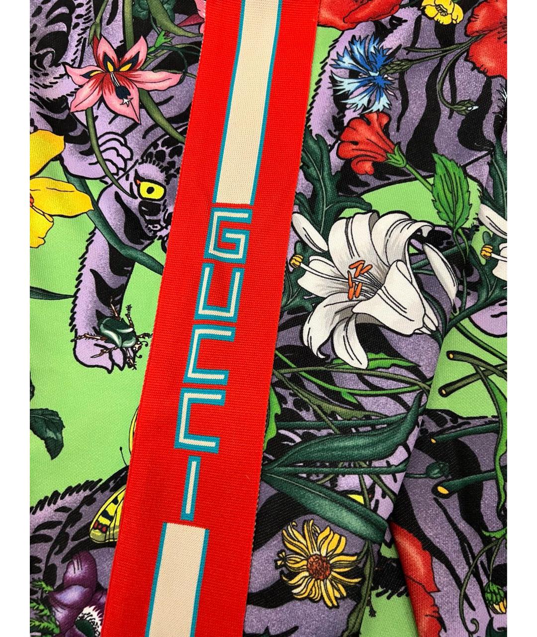 GUCCI Мульти полиэстеровые спортивные брюки и шорты, фото 4