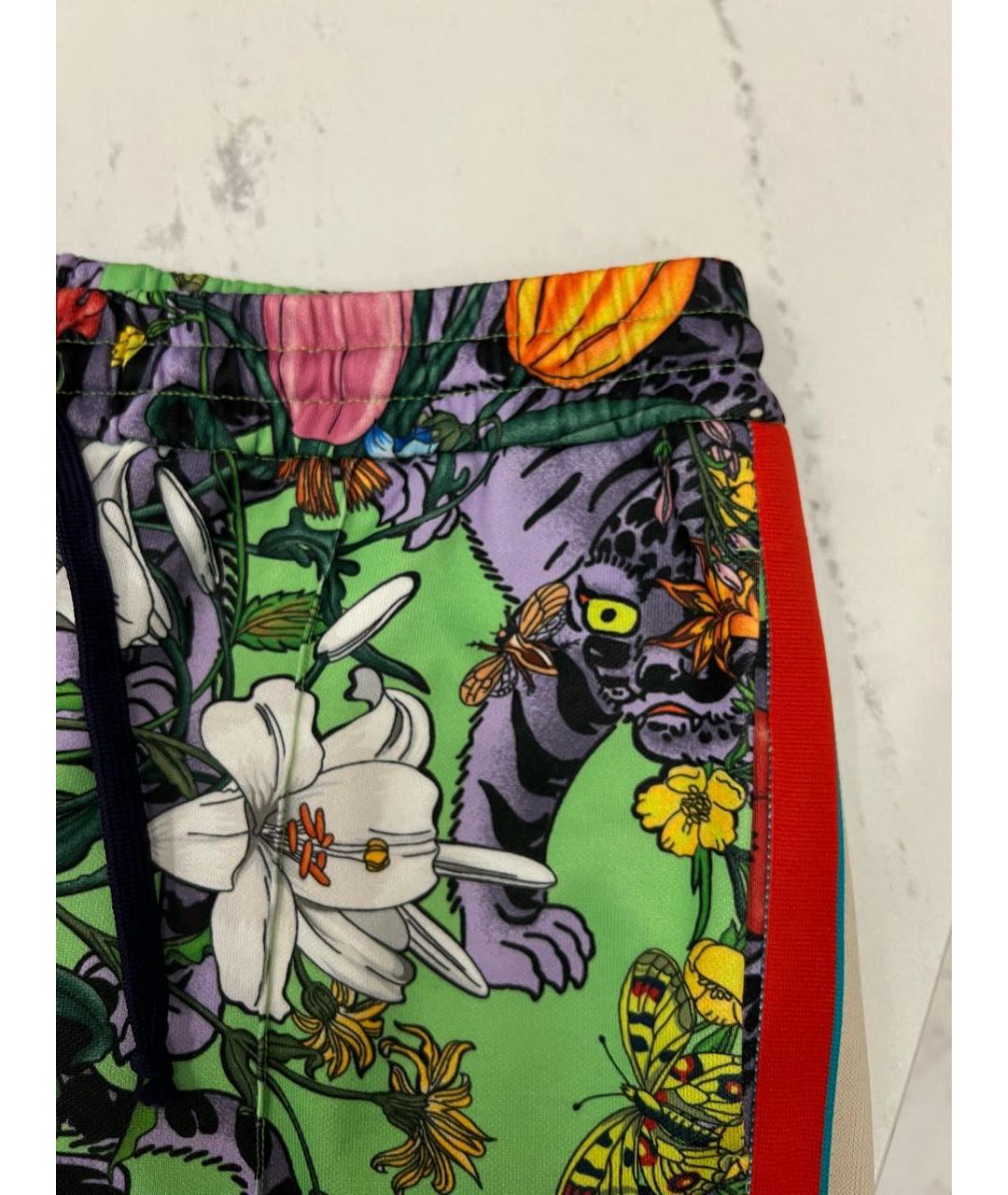 GUCCI Мульти полиэстеровые спортивные брюки и шорты, фото 6