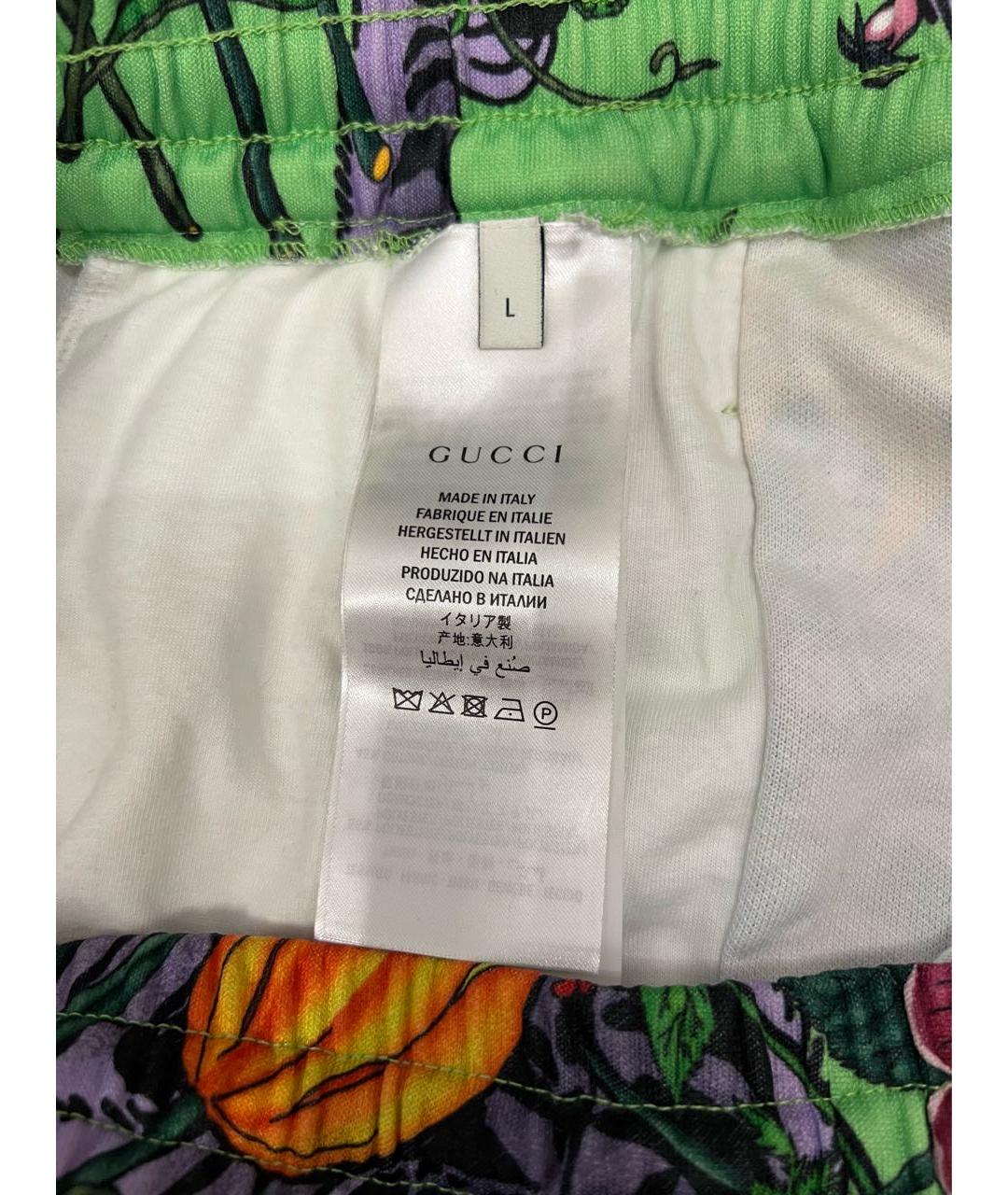 GUCCI Мульти полиэстеровые спортивные брюки и шорты, фото 5