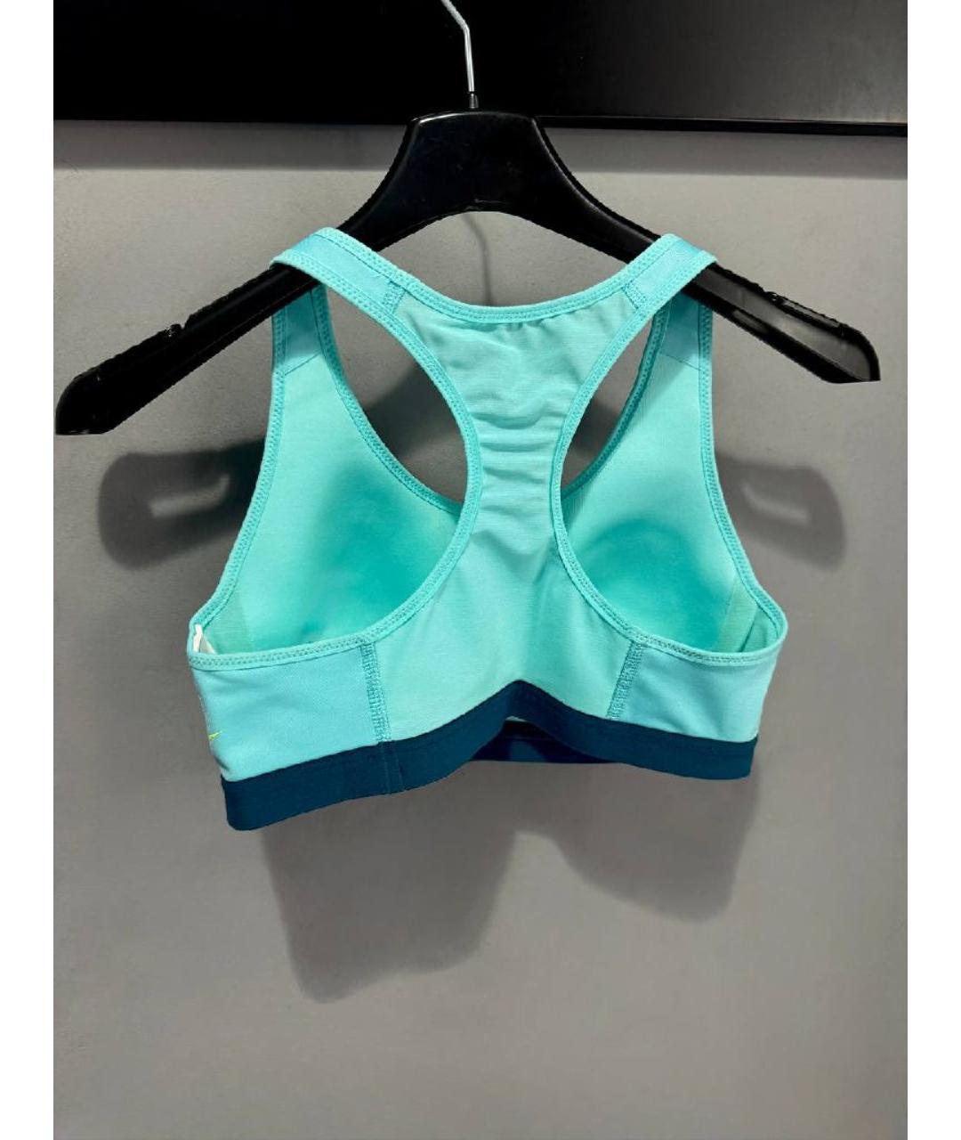 NIKE Бирюзовая полиэстеровая майка, фото 7