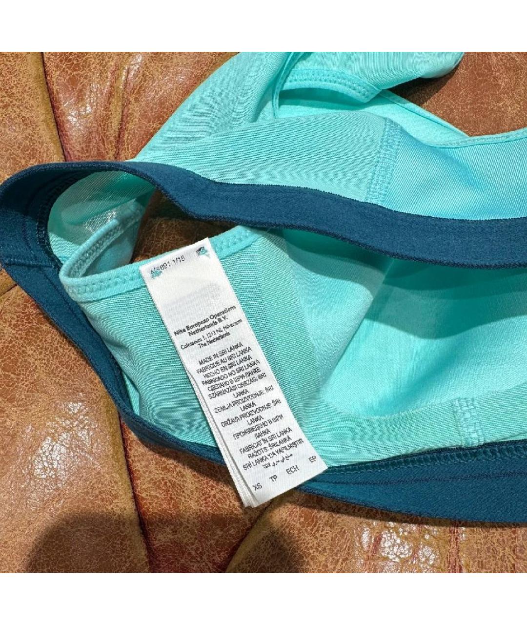 NIKE Бирюзовая полиэстеровая майка, фото 3