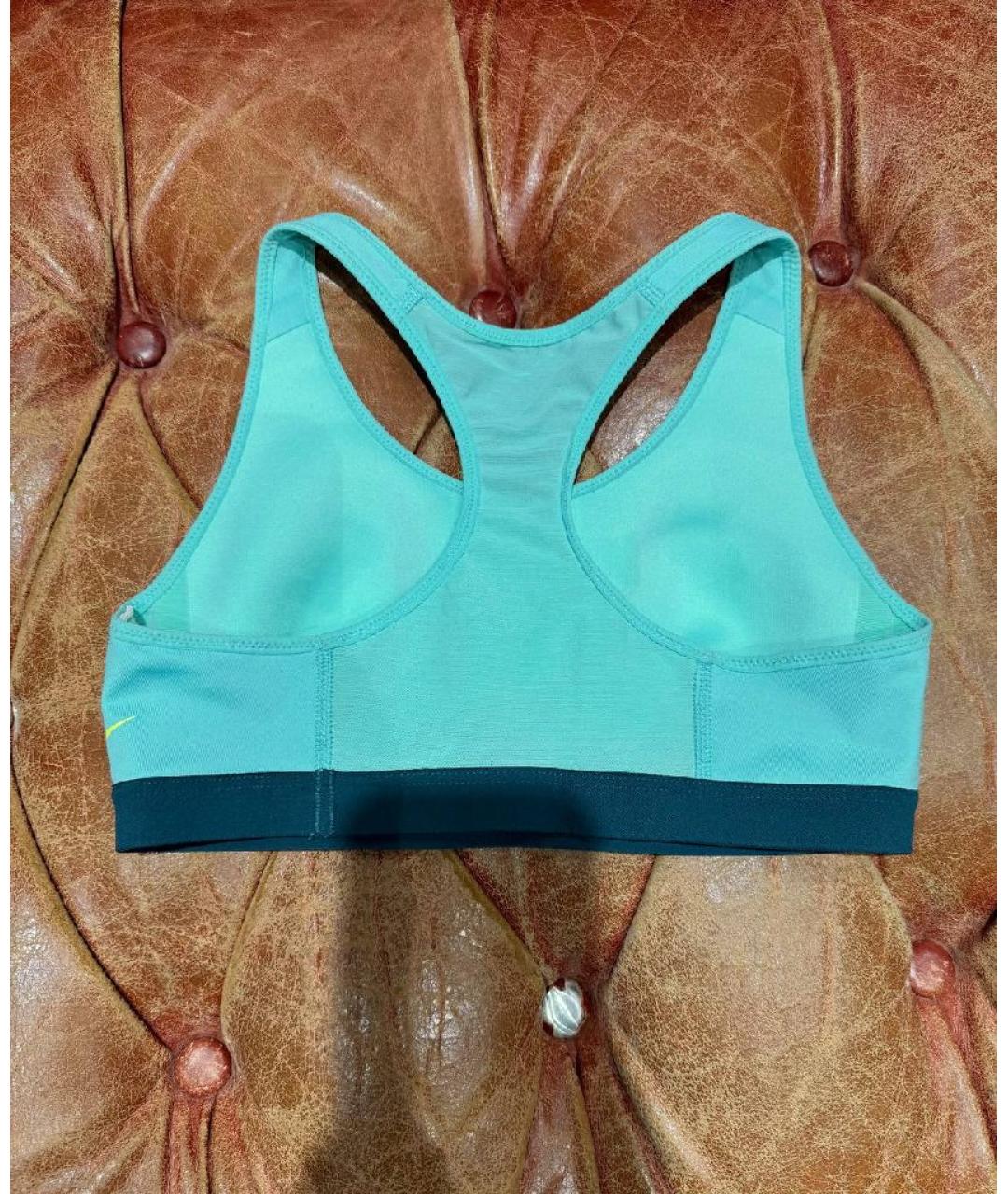 NIKE Бирюзовая полиэстеровая майка, фото 5