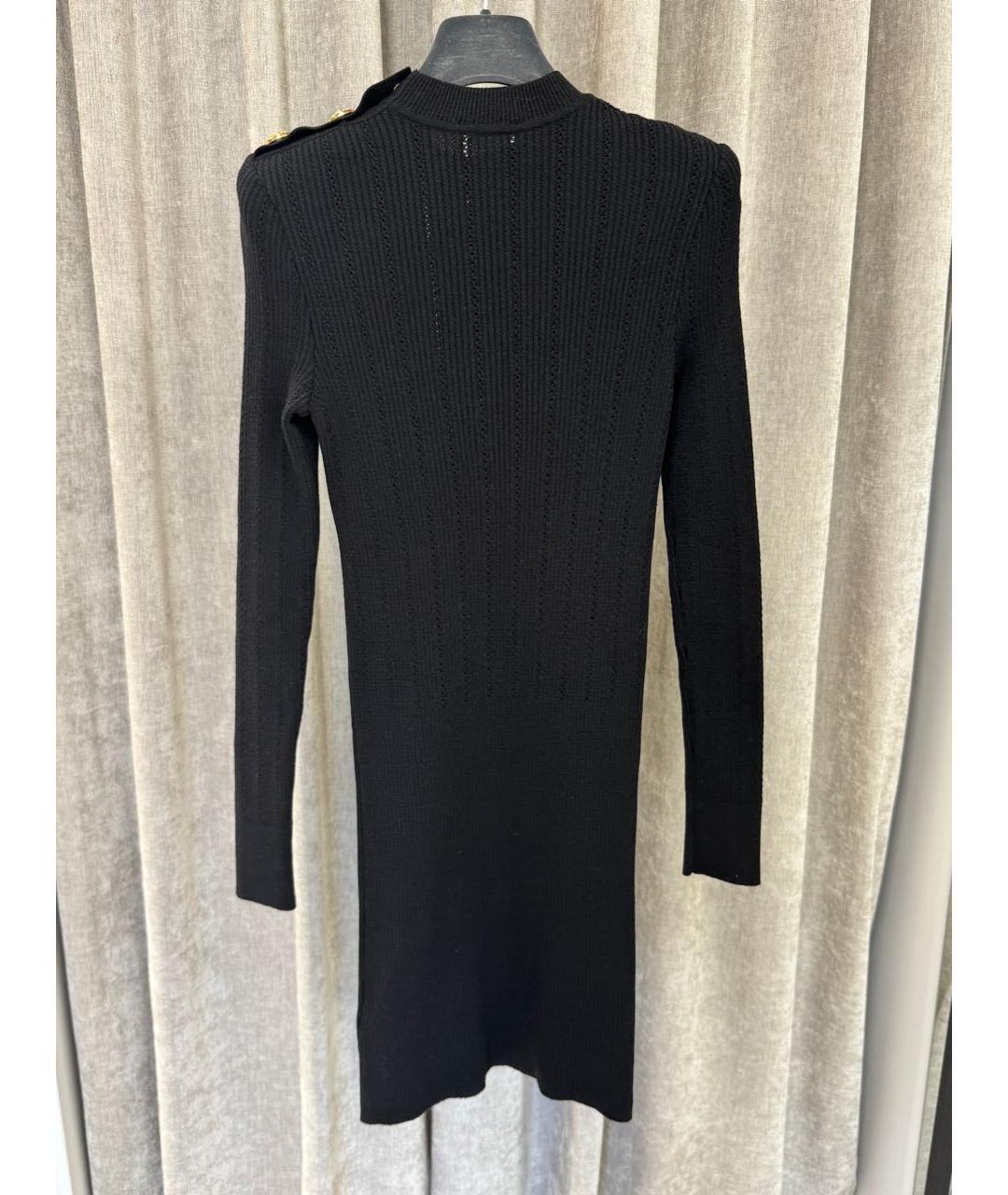 BALMAIN Черное шерстяное повседневное платье, фото 2
