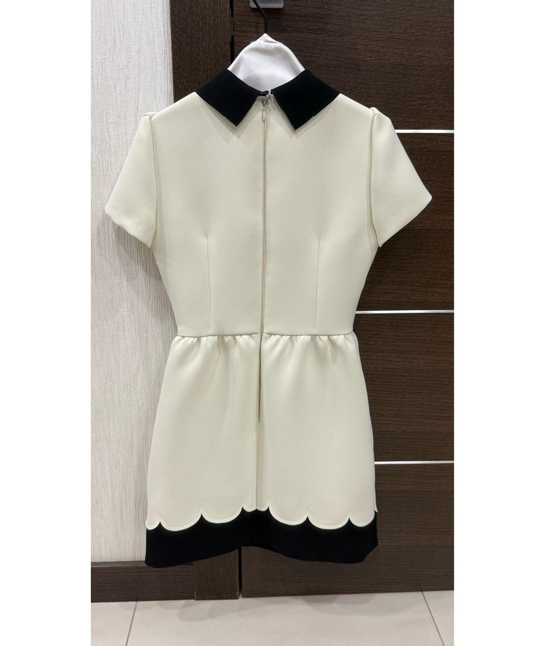 RED VALENTINO Белое полиэстеровое коктейльное платье, фото 2