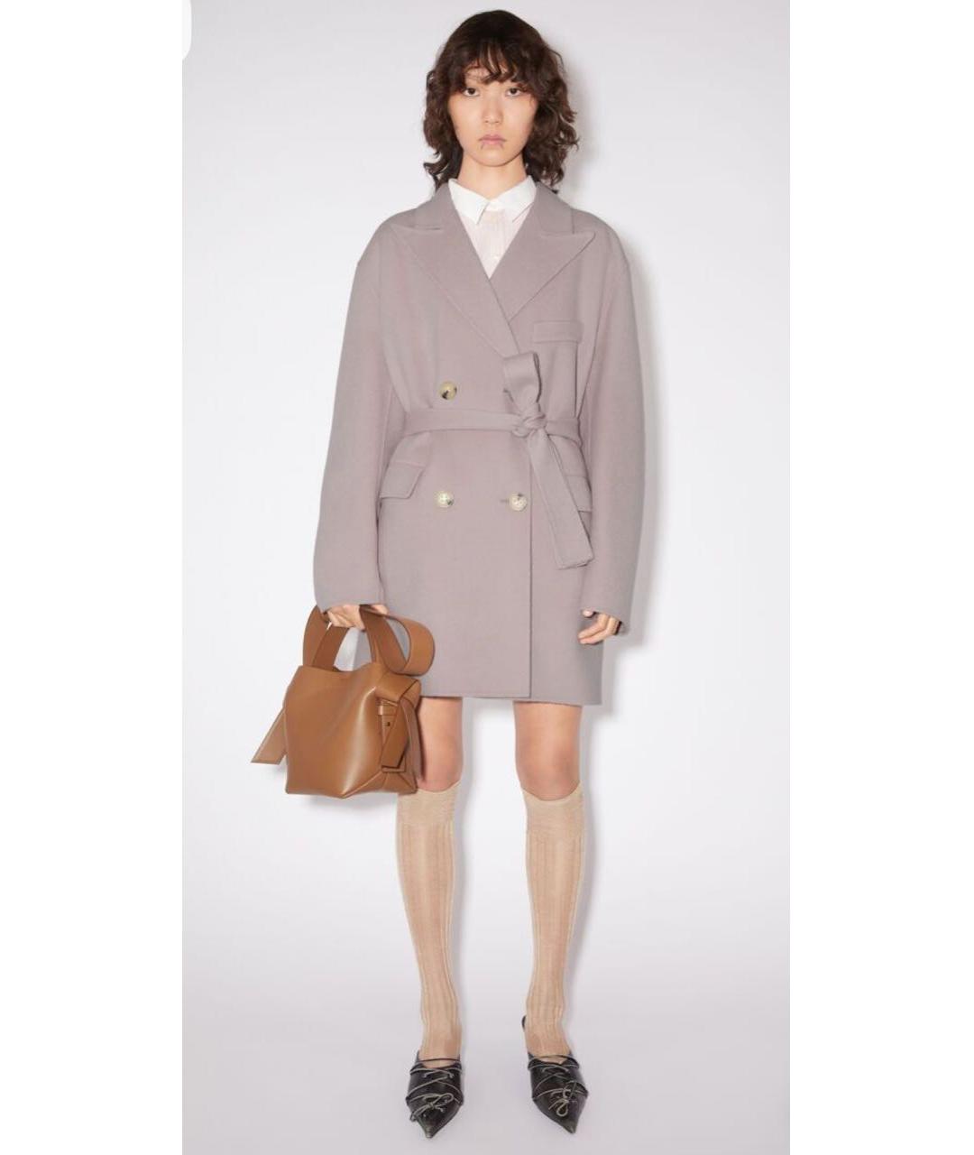 ACNE STUDIOS Горчичное шерстяное пальто, фото 5
