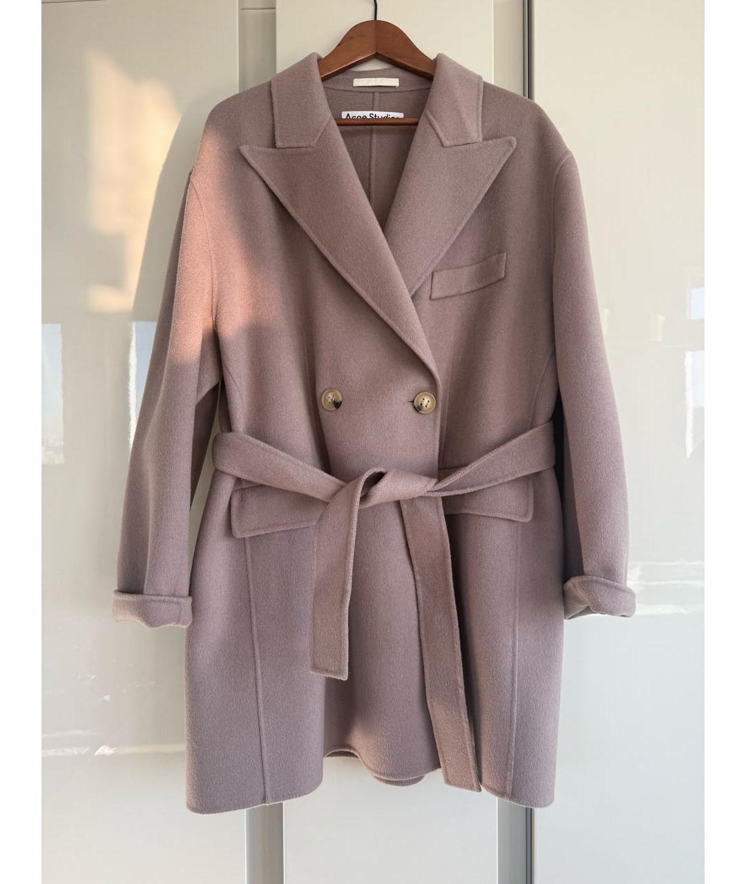 ACNE STUDIOS Горчичное шерстяное пальто, фото 2