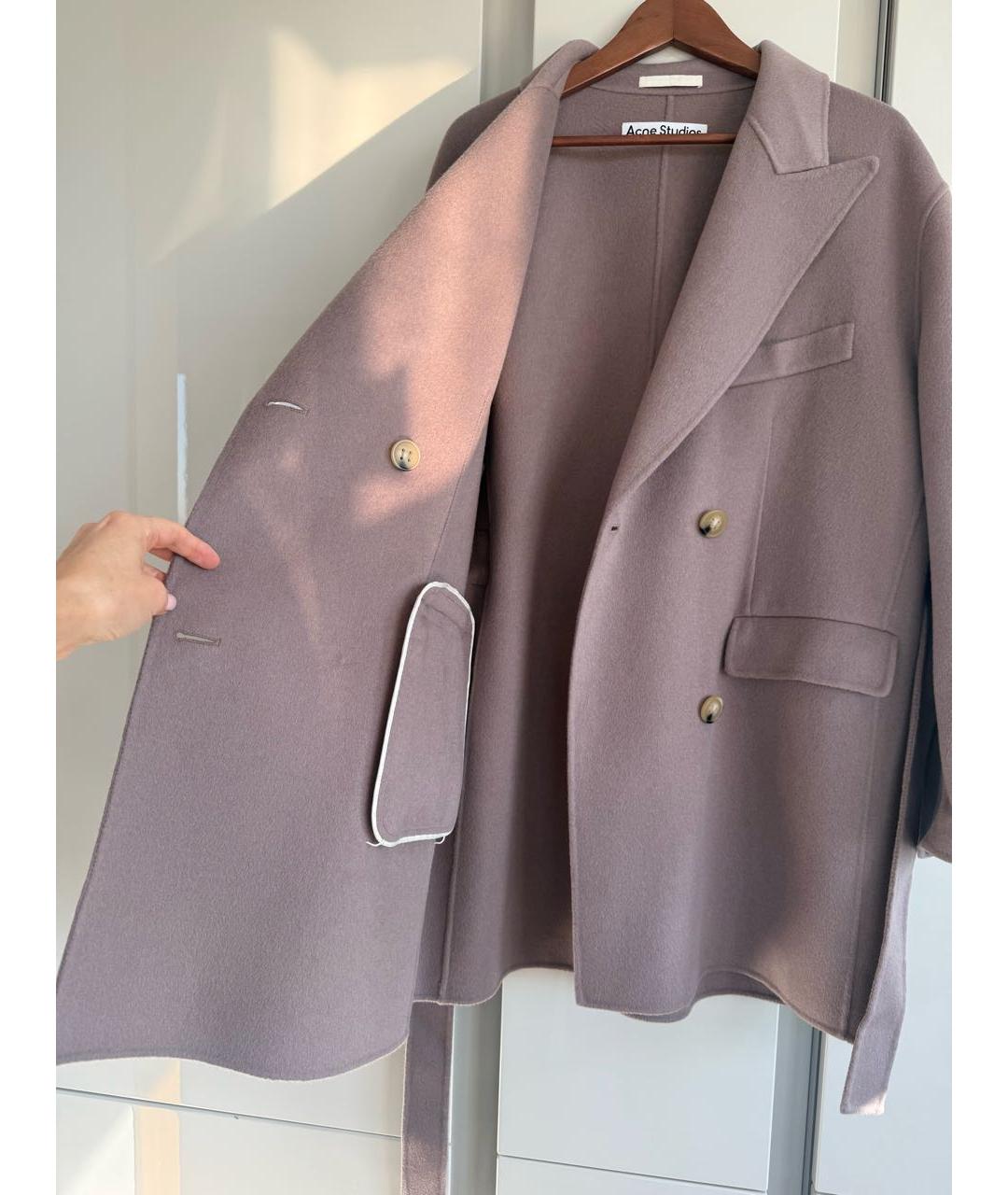 ACNE STUDIOS Горчичное шерстяное пальто, фото 3