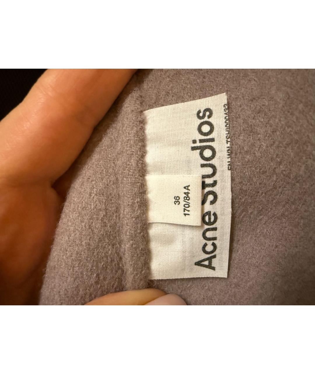 ACNE STUDIOS Горчичное шерстяное пальто, фото 4