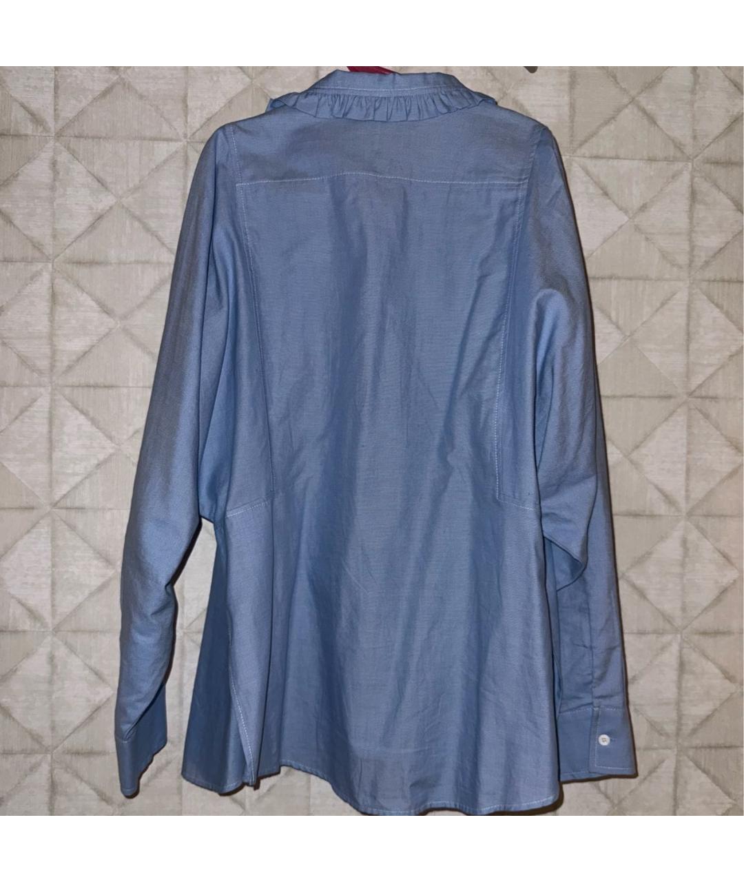 MAJE Голубая хлопковая рубашка, фото 2